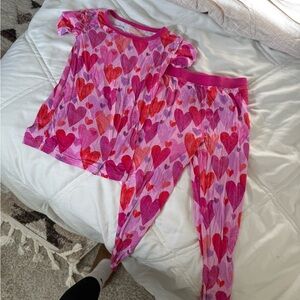 Little Sleepies Heart Patterned Kids Pajamas